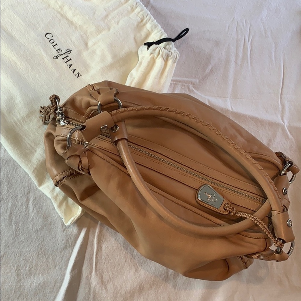 COLE HAAN LAMBSKIN TOTE
